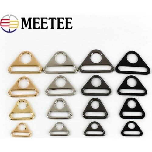 Meetee 20pcs 20/24/32/40mm Metal Adjustment Belt Anti-skid Buckles Connection Bags Strap Clothes Webbing Hardware Accessories