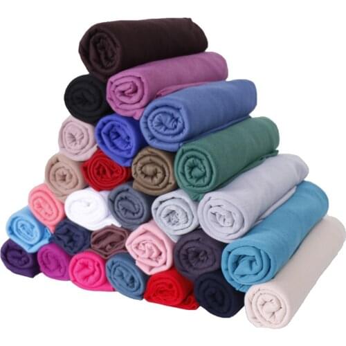 Muslim women jersey scarf hijab turban caps islamic plain headscarf foulard femme musulman shawls arab wrap head scarf hoofddoek