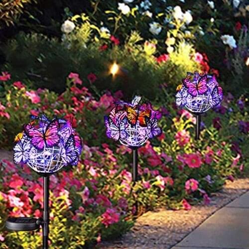 Solar Powered Auto Room Lighting Solar Stake Light Travel Supply Flashlight Backyard Pathway Decoration Waterproof Outdoor