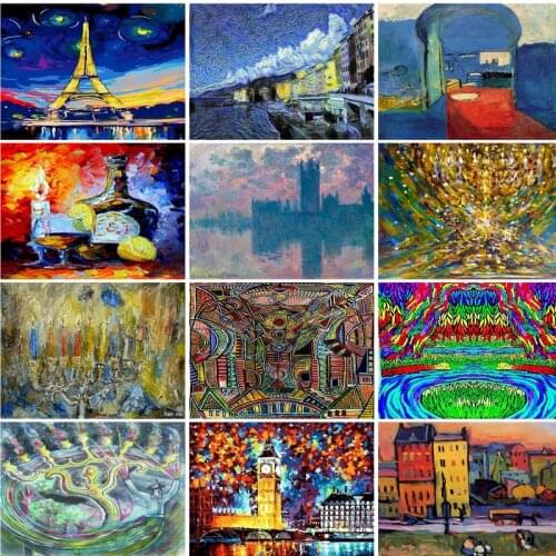 RUOPOTY 60x75cm Oil DIY Digital Paint By Numbers Abstract Frameless pictures by numbers on canvas Sencery Home Decor For Gift