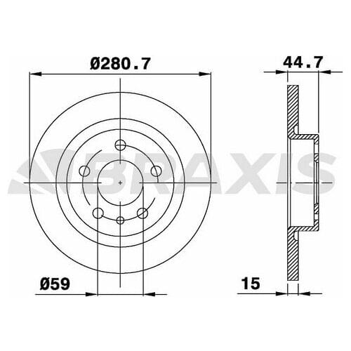 FRONT BRAKE DISK MIRROR PNEUMATIC ALFA 147 / 156 1.6 / 1.8 / 1.9