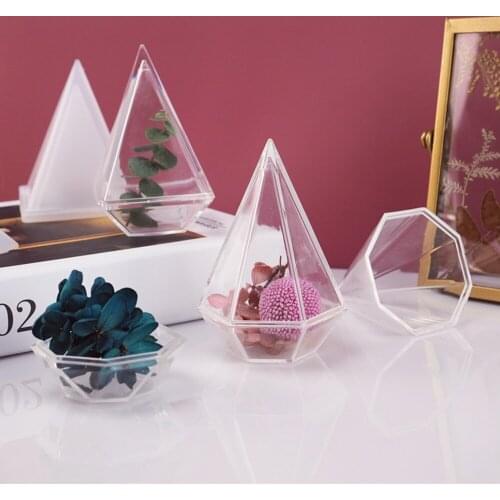 Transparent Silicone Mould Resin Decorative Craft DIY cutting shape diamond storage box Mold epoxy resin molds for jewelry