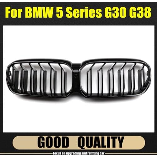 1 Pair G30 LCI 2-slat Kidney Grille for BMW 5 Series G30 G31 G38 Front Bumper Racing Grills Gloss Replacement 2020+ 2021
