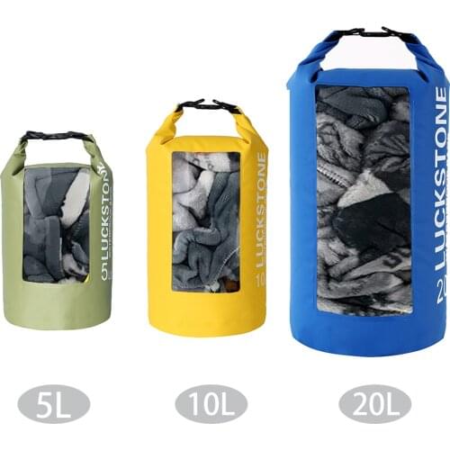Outdoor Men Women Drifting Swimming Backpack Window Waterproof Bag Travel Clothes Moisture Proof Compression Camping Equipment