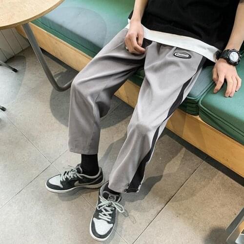 Wide Pants Men Skateboard Pants Streetwear Clothes Casual Sport Running Black Gray Sweatpants Techwear Skateboard Trousers