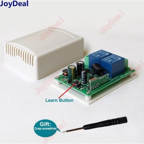 433 MHz Universal 2CH Wireless Relay RF Remote Control Switch AC 85V~250V 110V 220V Heterodyne Receiver Smart Home Switch Module