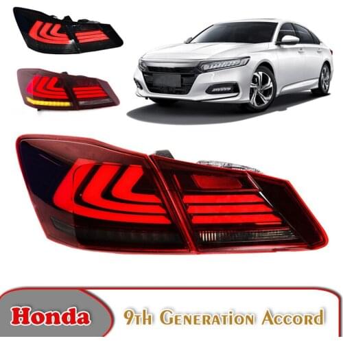 For Honda Accord (2013-2017) Taillight Assembly Modification LED Water Steering Running Lights Fog Lights Brake/Driving lights