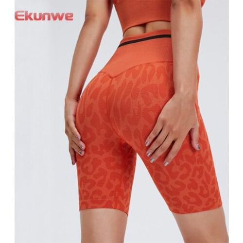 Sexy Leopard Fitness Shorts For Women Vital Seamless Yoga Shorts Gym Wear High Waist Leggings Sportswear Running Workout Pants