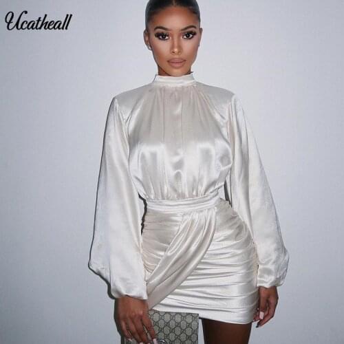 Sexy Pure V Neck Turtleneck Bodycon Dress Women Autumn Winter Club Party Night Elegant Mini Dress Mujer Saitn Dress