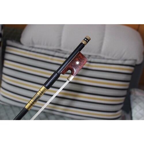 1pc New light carbon fiber 4/4 cello bow white horse hair bow snake wood frog