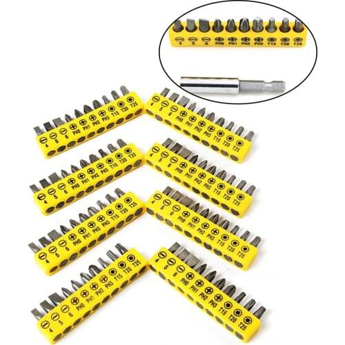 10pcs/Set Electric Alloy Steel Screwdriver Bits For Screwdriver Set Multifunctionl Versatile Screwdrivers