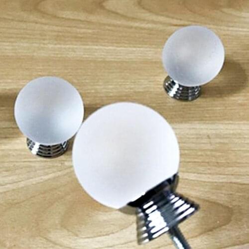 40mm K9 Single Hole Clear Faux Crystal Ball Wardrobe Drawer Pull Handle Cabinet Pulls