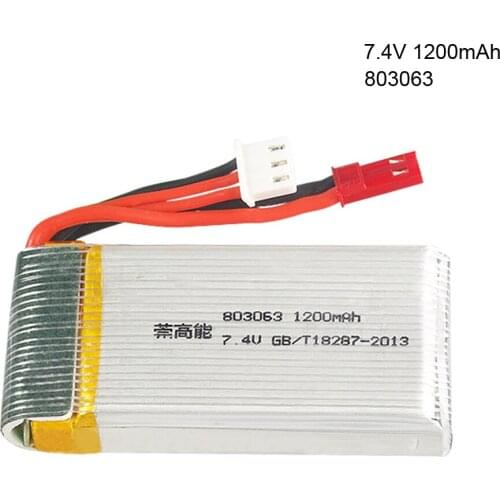 7.4V 1200mAh 803063 lipo battery For MJXRC X101 X102 JST Plug 2S Energy Quadcopter helicopter 7.4 V Li-po battery