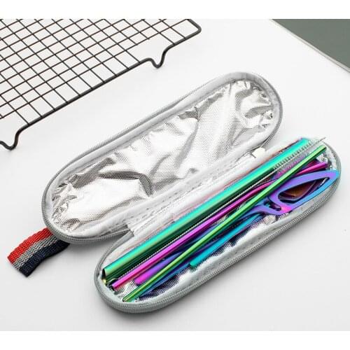 8Pcs/set Stainless Steel Cutlery Set Flatware Set with Case Reusable Travel Cutlery Set Portable Tableware Set