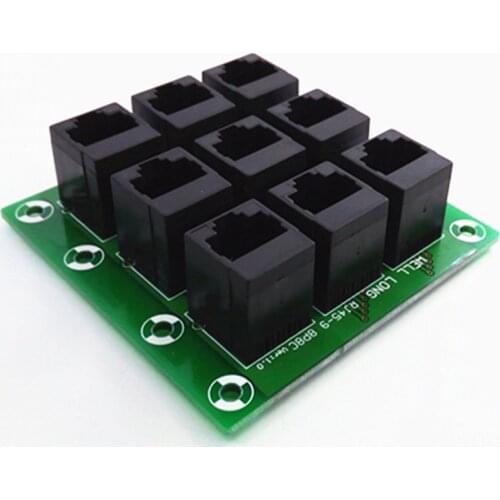 RJ45 8P8C Jack 9-Way Buss Breakout Board,Terminal Block, Connector