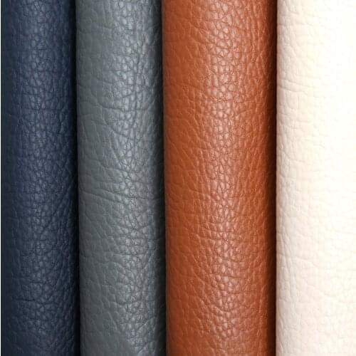 A4 50*120CM Litchi PU Leather Vinyl Fabric Faux Leatherette For Earring Sewing Bag Clothing Car DIY Bow Material Sheet Roll