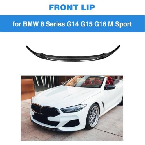 Car Front Bumper Lip Spoiler Splitters for BMW 8 Series G14 G15 G16 2020 2021 Front Bumper Lip Spoiler Splitters Dry Carbon