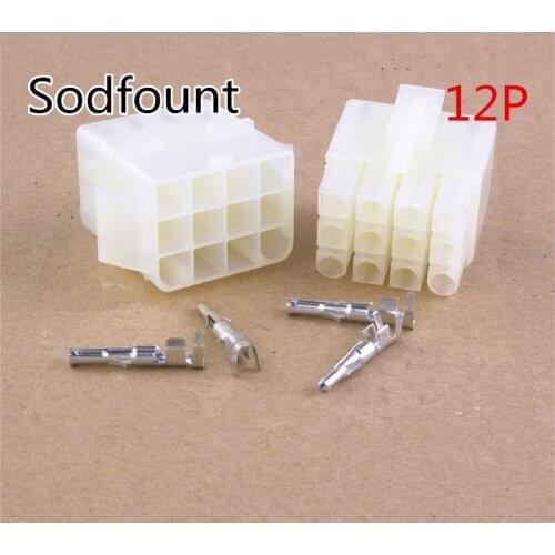 Free shipping 10 sets 12 Way pin Big Tamiya connector Set Kits large Tamiya set EL 6.2MM male Female socket plug