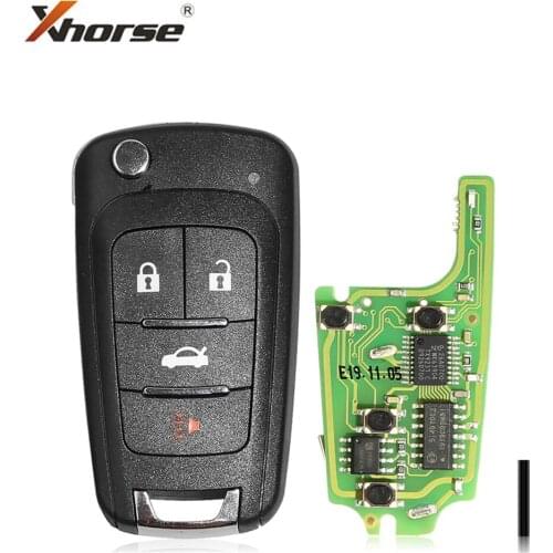 Xhorse XNBU01EN Wireless Remote Key For Buick Flip 4 Buttons English Version 5pcs/lot