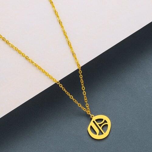 Chandler Fashion Tiny Dainty Ancient Necklace For Women Letter Q Necklace Name Jewelry accessories girlfriend gift