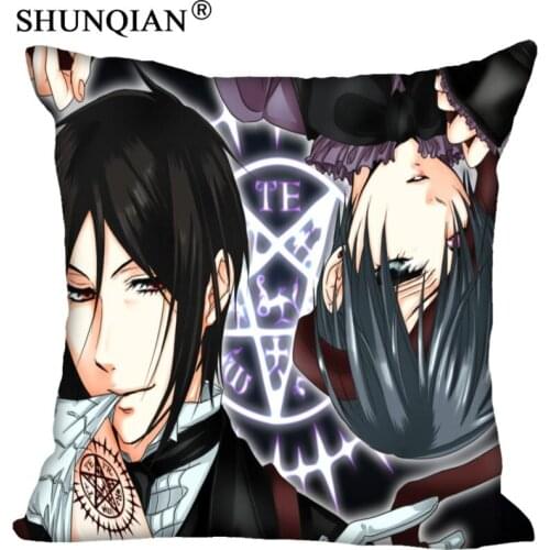 DIY Pillowcases Black Butler Personalized Pillowcase Custom Throw Pillow Case Customized Pillow Covers (Two Sides)
