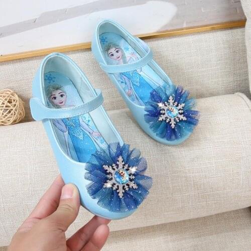 Disney New Princess Frozen Kids Sandals for Girls Casual Glitter Children Flat Heel Girls Shoes party Sandals