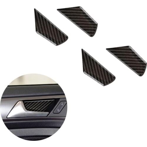 For VW Golf 7 MK7 VII 2013 2014 2015 2016 2017 4pcs Carbon Fiber Car Door Handle Bowl Cover
