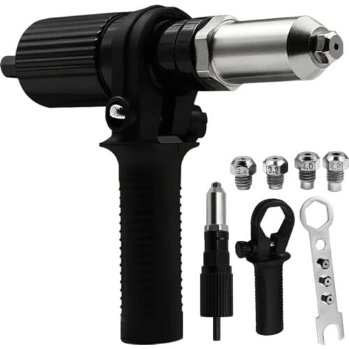 Electric Rivet Nut Gun Drill Adaptor 2.4mm-4.8mm Cordless Riveting Tool Insert Nut Pull Rivet Tool Kit Power Tools Acessories