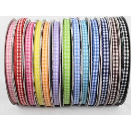 GZ6MM, cotton plaid ribbon 6mm, 50 yards, DIY handmade materials, clothing accessories headdress accessories