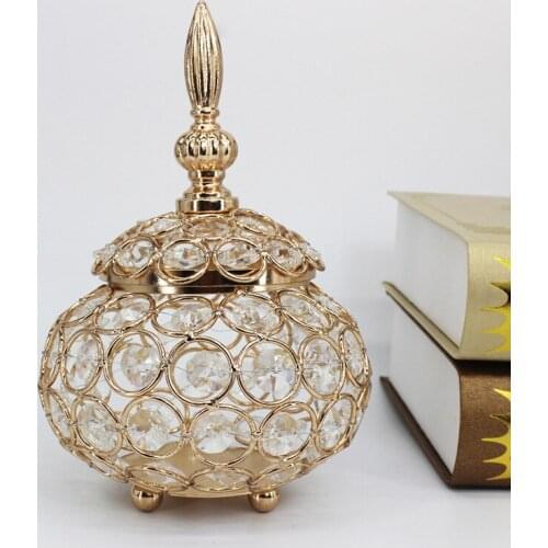 Crystal Candle Holder Ball Candlestick Jewelry Box Wedding Centerpieces Table Candelabra For Home Party Decoration