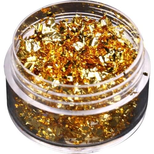 Imitation Copper Foil Fragment Nail Glitter for DIY Nails Sticker Art Nail Decorations Multi Color I