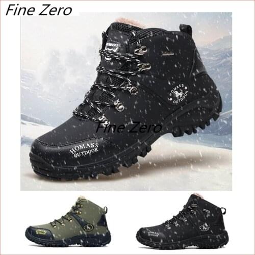 Winter Men Boots Men Winter Snow Boots Waterproof Men Super Warm Snow Boots Lace Up Men Ankle Boots Outdoor Autumn Sneaker Shoes