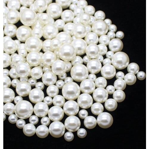 Wholesale Undrilled White Plastic Pearl Round Beads,Good luster,Very round ,No flaws,Perfect Beads,For DIY Jewelry Making