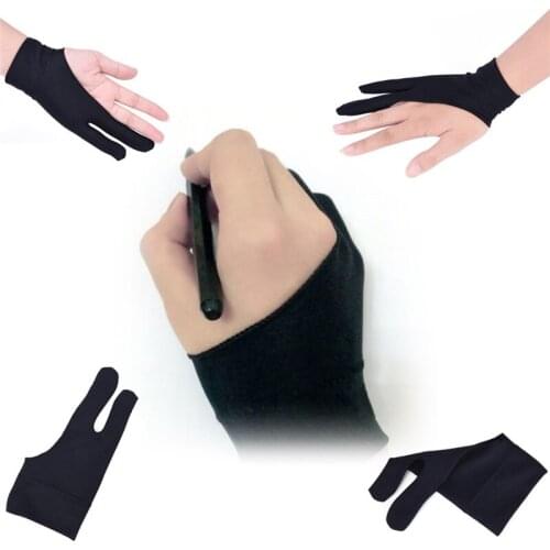 Artist Drawing Glove for Any Graphics Drawing Table 2 finger Anti-Fouling Both for Right And Left Hand Drawing Gloves Free Size