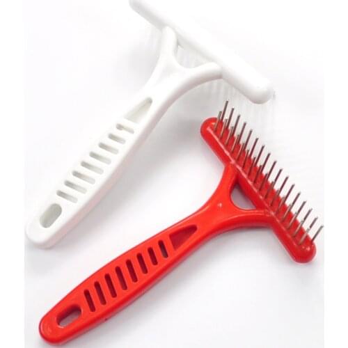 Pet open knot comb long hair dog stainless steel open knot comb cat dog special rake comb beauty products dog comb