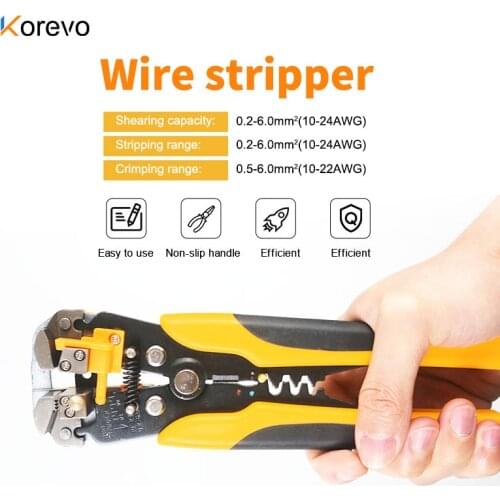 Pliers automatic stripper cable wire cutter crimping tools high precision electrical hand tools Stripping 0.25-6mm2/0.6-2.6mm2