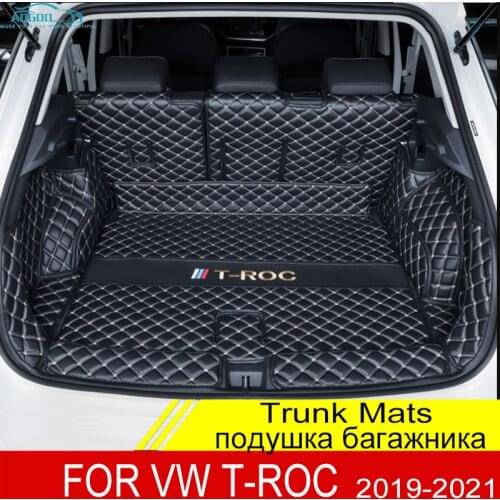 Custom Trunk Mats For VW T-ROC TROC 2019 2020 2021 Leather Durable Cargo Liner Boot Carpets Full Accessories Interior Cover