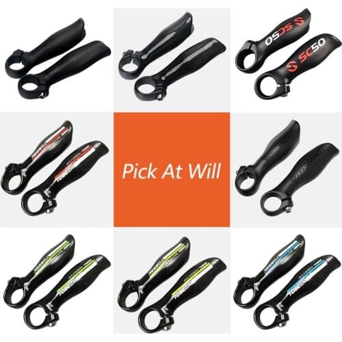 Mtb Handlebar Bicycle Accessories TOSEEK Small Handlebar 3K Carbon Fiber Handle Mountain Bike Accessories Vice Handle