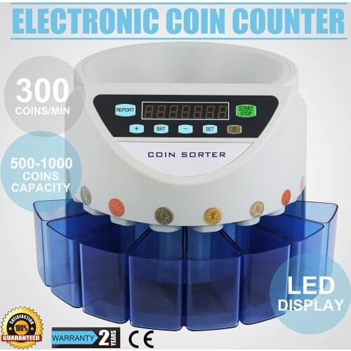 Coin counter UK automatic electronic coin counting machine 270 coins / minute