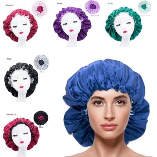 Stain Bonnet Europe/The United States Popular Double Color Ding Nightcap Adjustment Buckle Hairdressing Perm Cap Chemotherapy