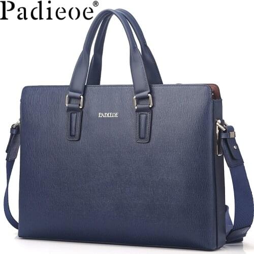 100% Natural cowhide leather men messenger bags genuine leather mens briefcases bag fashion black blue bags handbags for men