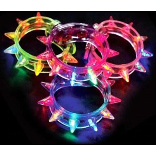 Glow Funny Flash Bracelet Fluorescent Color Changing For Party LED Eight Lamp NSV775