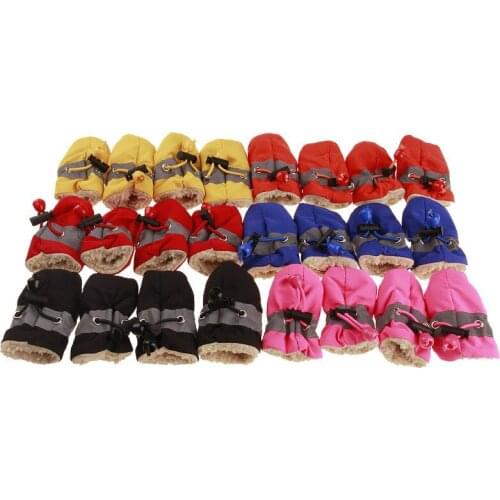 Pet Waterproof Dog Rain Boots Warm Autumn Winter Plus Velvet Non-slip Shoes 6 Colors 7 Specifications, Kitten Heel Winter Boots