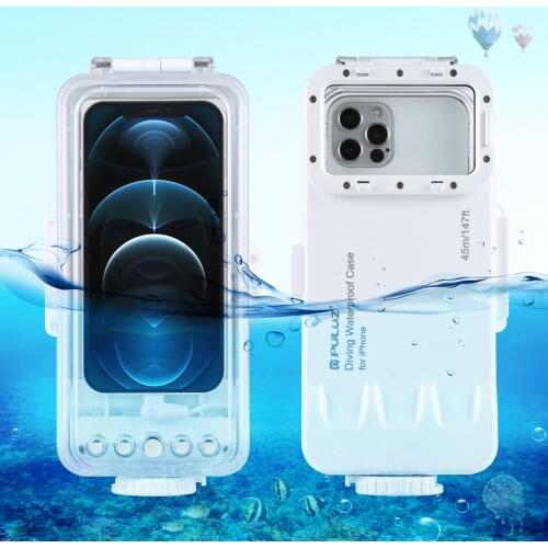 45m/ 147ft Waterproof Diving Housing Photo Video Taking Underwater Cover Case for iPhone/ Galaxy/ Huawei with OTG Function