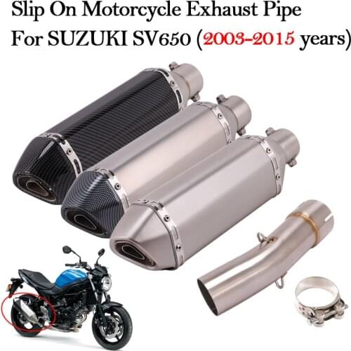 Slip On Motorcycle Exhaust System Muffler Modified Escape 51mm DB Killer Mivv Middle Link Pipe For SUZUKI SV650 SV 650 2003-2015
