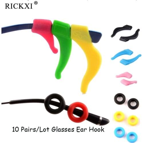 10Pairs/lot Anti Slip Silicone Glasses Ear Hooks For Kids And Adults Round Grips Eyeglasses Sports Temple Tips Soft Ear Hook