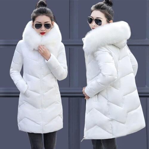 Big Fur Womens Jacket 2021 New Womens Parka Fashion White Womens Winter Down Jacket Woman Down Jacket Winter Jacket Women