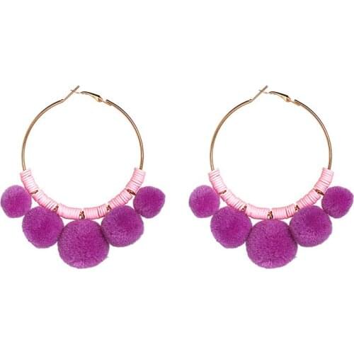 KEJIALAI 2018 New Design Women Casual Cute Style Plush Earrings Trendy Charm Femanino Earrings Hotsale Handmade Friendship Gift