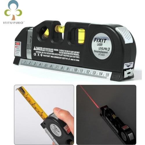 1Pcs Multifunctional laser level ruler measurement spirit level infrared ruler DIY measuring tool ruler YJN