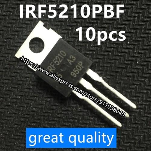 10pcs/lot New IRF5210PBF IRF5210 MOS field effect tube TO-220 P channel